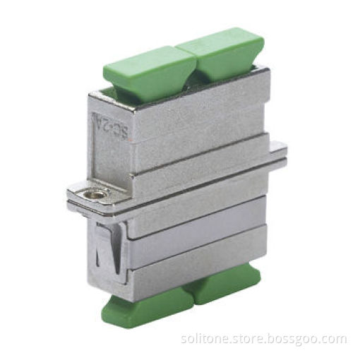 Metal SC/APC/Duplex Fiber-optic Adapter, Low-insertion Loss, Made of Plastic MaterialNew